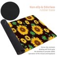 thumbnail image 3 of Large Gaming Mouse Pad with Stitched Edges, Desk Pad Protector, Computer Keyboard Mouse Mat Non-Slip Cute Desk Decor for Home/Office/Study Accessories+ Coaster, Sunflower Yellow, 3 of 5