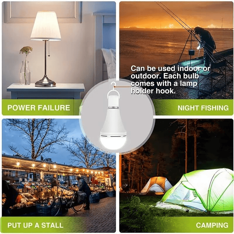 8PCS/4PCS Rechargeable LED Light Bulbs 80W Equivalent 1200mAh Battery Backup for Power Outages Emergency Use A19 Size E26/E27 Socket Portable Flashlight