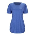 thumbnail image 6 of JLFKNG Womens Casual T-Shirts Fashion Solid Color Round Neck T-Shirts Short Sleeve Breathable Loose Fit T Shirt Tops Comfy Womens Clothing, 6 of 9