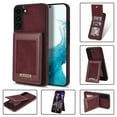 thumbnail image 1 of SaniMore for Samsung Galaxy S23 6.1" Magnetic Wallet Case with [RFID Blocking], Premium PU Leather Case with Card Slot & Kickstand Shockproof Protective Case for Samsung S23, Winered, 1 of 9