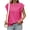 Rose red, variant on Summer Solid Color Women Cap Sleeve Casual Tank Tops Shirt