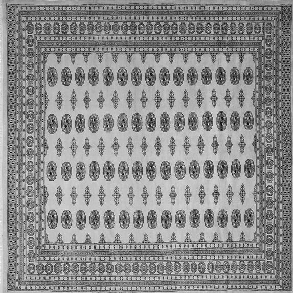 Ahgly Company Indoor Square Persian Gray Traditional Area Rugs, 5' Square