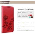 thumbnail image 2 of Wallet Case for Samsung Galaxy A23/Galaxy F23/Galaxy M23, [Wrist Strap] Rose Flower Cover with Credit Card Holder Cash Pockets Flip Phone Case for Samsung Galaxy A23/M23/F23 RS Red, 2 of 14