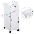 thumbnail image 2 of Hassch Professional Salon Storage Cart on Wheels, 4-Tier ABS Trays, Lockable Beauty Trolley Cabinet with Tools Holder, Side Sliding Tray & Casters, Barber Station for Hair Salon Spa, White, 2 of 9