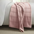 thumbnail image 6 of Lightweight Breathable 100% Cotton Knit Blanket – All-Season Bed Blanket – King Size – Pink Clay, 6 of 8