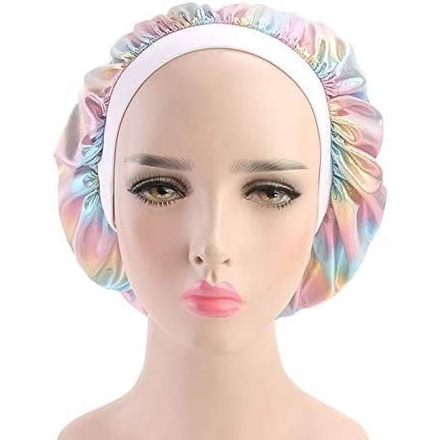 Gorros Sleep Cap HUOGUO con purpurina con láser, turbante sedoso y quimio