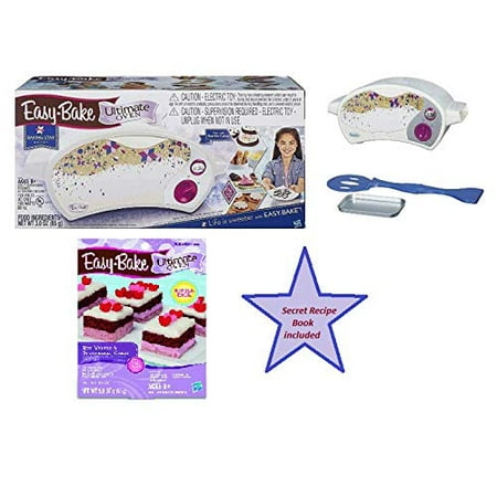 

Easy Bake Oven Starter Kit Bundle includes Ultimate Oven Star Edition + Red Velvet & Strawberry Cake refill pack + Secret Recipe Book to make your own unlimited pre-made mixes (50 + Recipes)