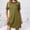 Army Green Sundresses for Women, variant on Dyegold Sundresses for Women Casual Beach - Sun Dresses Women Summer Casual Round Neck Short Sleeve Solid Color Loose Midi Sundress Plus Size Tshirt Party Dress