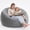 Light Gray, variant on LOGYAT 3.5ft Bean Bag Chair, Memory Foam Filling, Washable Suede Cover, Reinforced Zipper, for Kids, Teens, Adults, Pink