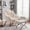 White, variant on Omniberg Lazy Chair with Folding Ottoman, Oversized Comfy Lounge Chair with Armrests and Side Pocket for Reading, Relaxing, and Napping, Perfect for Living Room, Bedroom or Office, Gray