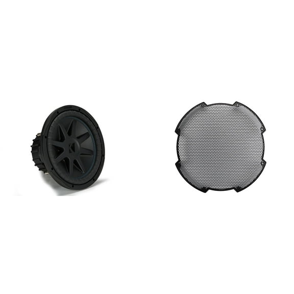 Kicker 44CVX122 COMPVX 12" Subwoofer Dual Voice Coil 2-Ohm, & 52GR12 Grill Bundle