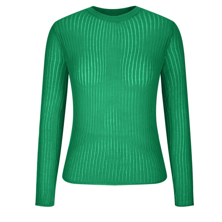 Candy Color Matching Perspective Hollow Ultra-Thin Trumpet Sleeve Sweater Candy Color Matching Perspective Hollow Ultra-Thin Trumpet Sleeve Sweater