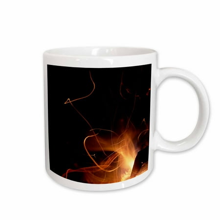Close up photograph of flames from a fire in an outdoor fireplace. 15oz Mug mug-304349-2