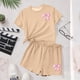 thumbnail image 5 of Vestido de Verano con Mangas Mangas Cortas Y Pantalones Cortos Set de Dos Piezas para Niños Lindo Verano Ocio Cuello Redondo, 5 of 8