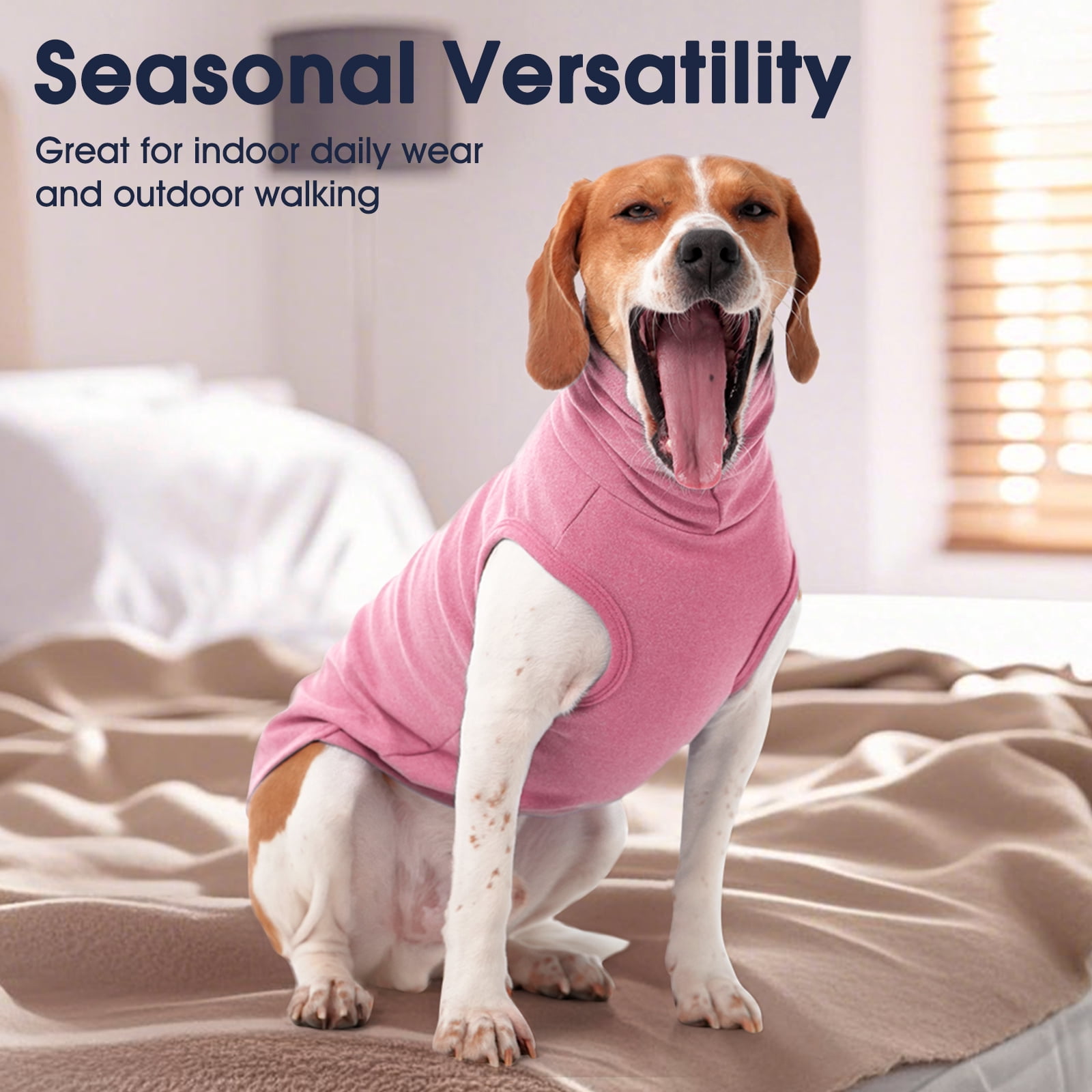 IECOii Small Dog Sweater,Stretch Fleece Vest Blue,Medium,Warm Pullover for Winter Spring and Fall, Soft & Lightweight Dog Sweatshirt Indoor Outdoor Clothes