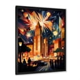 thumbnail image 2 of Designart "Cubist Cityscape at Sunset" Cityscapes Framed Wall Art - Industrial Yellow City Art Deco Bedroom Framed Canvas Wall Art, 2 of 6