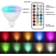 thumbnail image 4 of Pack of 4 MR16 3W Color Changing GU5.3 LED Bulbs, AC/DC 220V, Dimmable RGB + Warm White 3000K, with Remote Control Reflector, 4 of 5