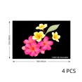 thumbnail image 4 of Joocar Floral Design Black Background Plumeria Flower Print Linen Table Mats Set Of 4 For Home Kitchen Table Decor 12x18 inch, 4 of 5