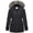 Dark Grey, variant on Women's Plus Size Quilted Thicken Winter Coat Waterproof Parka Warm Puffer Jacket Black 3XL