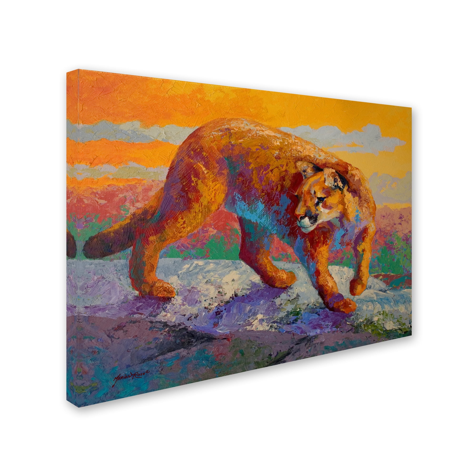 Marion Rose 'Ridge Cougar' Canvas Art