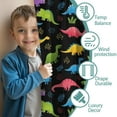 thumbnail image 3 of Blackout Kids Curtains,Black Cartoon Colorful Dinosaurs Plants Pattern Childrens Insulated Curtains Set Of 2,Bedroom Essentials,Toddler Room Decor 42"x84", 3 of 5