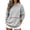 05# Gray, variant on Ihhxva Zip up Hoodie for Women, Oversized Funnel Neck Sweatshirt with Zippered Kangaroo Pocket, Long Sleeve Color Block Ribbed Sweater, Casual Outing Top S-2XL
