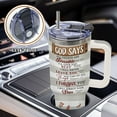 thumbnail image 6 of Christian Gifts, Faith Tumbler, Religious Gifts for Women, Man, Bible Verse Gift on Birthday for Mom, Spiritual Encouragement Gift, 40 Oz Tumbler with Handle, 6 of 6