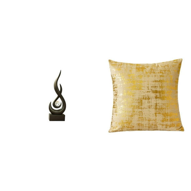 Escultura abstracta de fuego,Estatua de arte abstracto,adorno para decoración del hogar,Escultura de fuego moderna,coleccionable,regalo,Funda de almohada,Fundas de cojín para sofá cama,funda