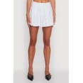 thumbnail image 3 of Womens Trendy High Waisted Pinstripe Pleated Mini Skirt, 3 of 4