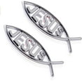 thumbnail image 1 of 2pcs Jesus Fish Decal Sticker Silver,3D Car Chrome Decal Emblem Sticker Religious God for Jesus Christian Fish Symbol, 1 of 4