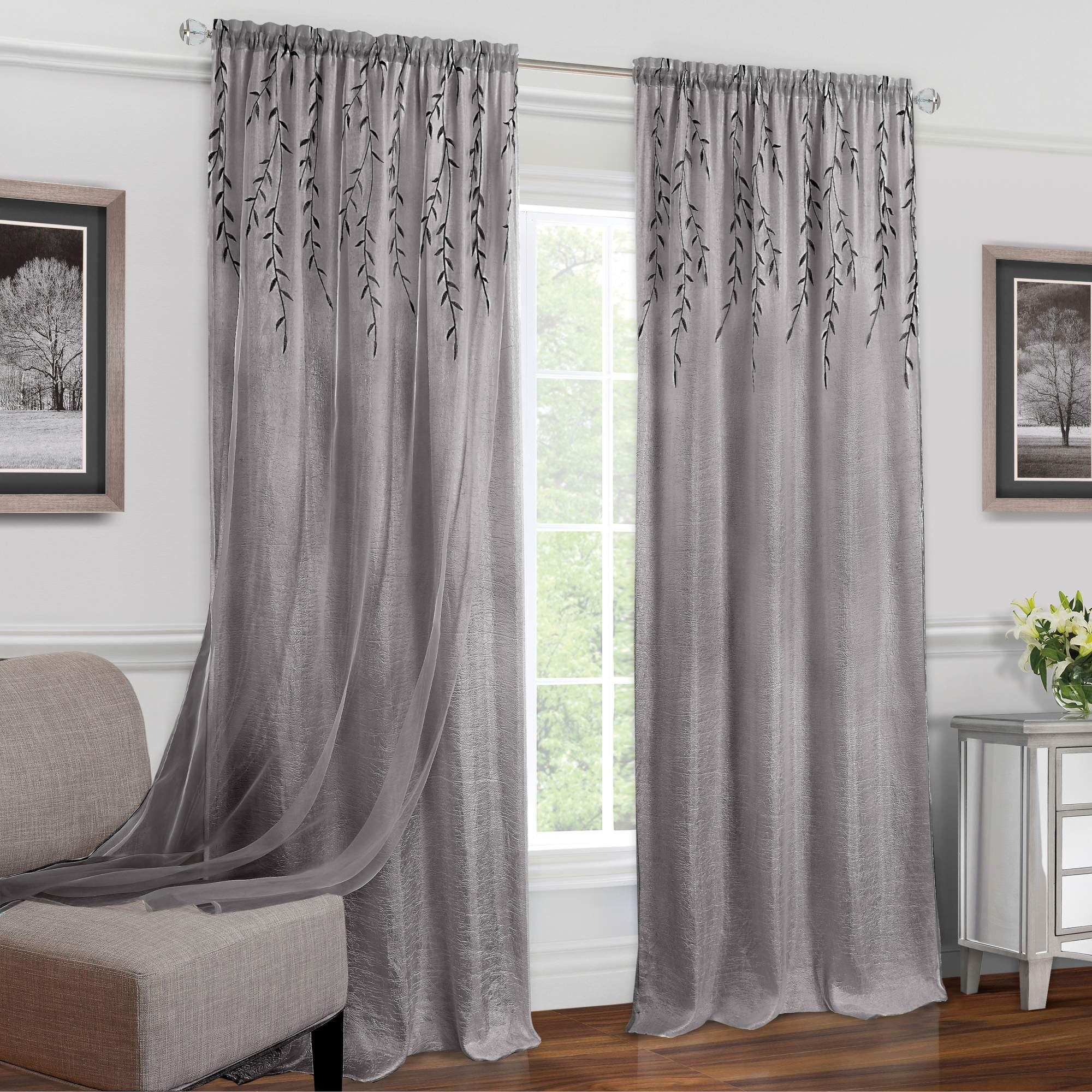 Achim Willow Rod Pocket Window Curtain Panel - Walmart.com