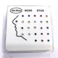 thumbnail image 2 of 12pcs Sterling Silver Nose Studs with Diamonds Multicolor No, 2 of 5