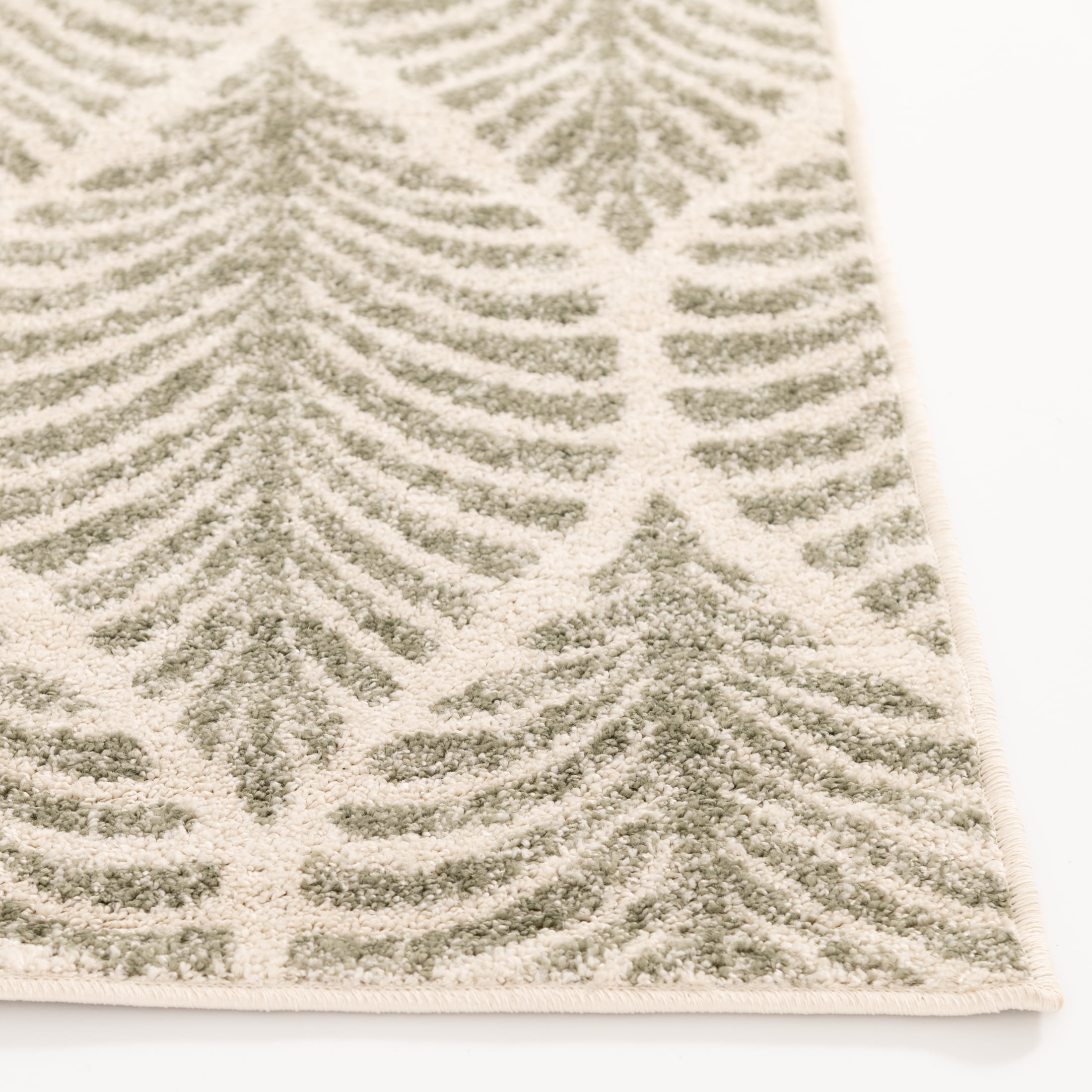 Mainstays Green Palm Leaf Indoor Area Rug, 5'x7'