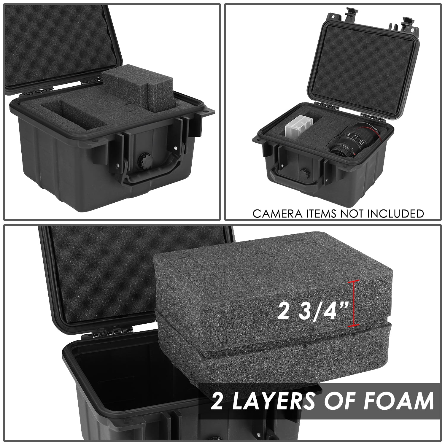DNA Motoring Graded Card Storage Box Heavy Duty Weatherproof with Foam Insert One Touch Deep Travel Size