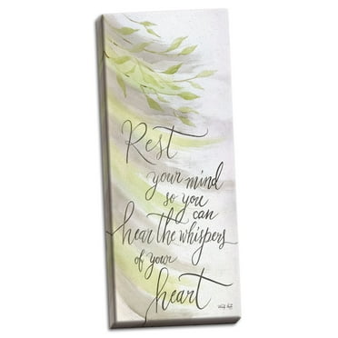 Gango Home Decor Cottage Rest Your Mind by Cindy Jacobs (Ready to Hang); One 8x20in Hand-Stretched Canvas