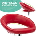 thumbnail image 6 of Modern PU Leather Bar Stools Set of 2, Adjustable Height 360° Swivel Bar Chairs with Back and Armrests, Counter Height Stools for Kitchen Island, Dining, Café, or Home Bar (Red), 6 of 10