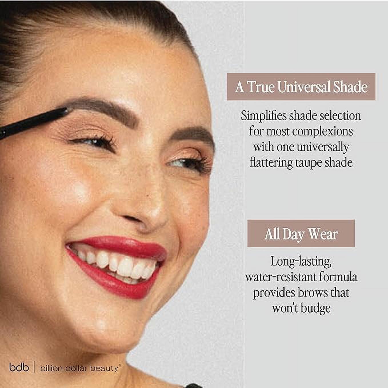 bdb Universal Eyebrow Pencil – One Perfect Shade, Smudge-Proof, Waterproof, Self-Sharpening Tip, Effortless Blending, Vegan & Cruelty-Free for Flawlessly Defined Brows -  4 Pack