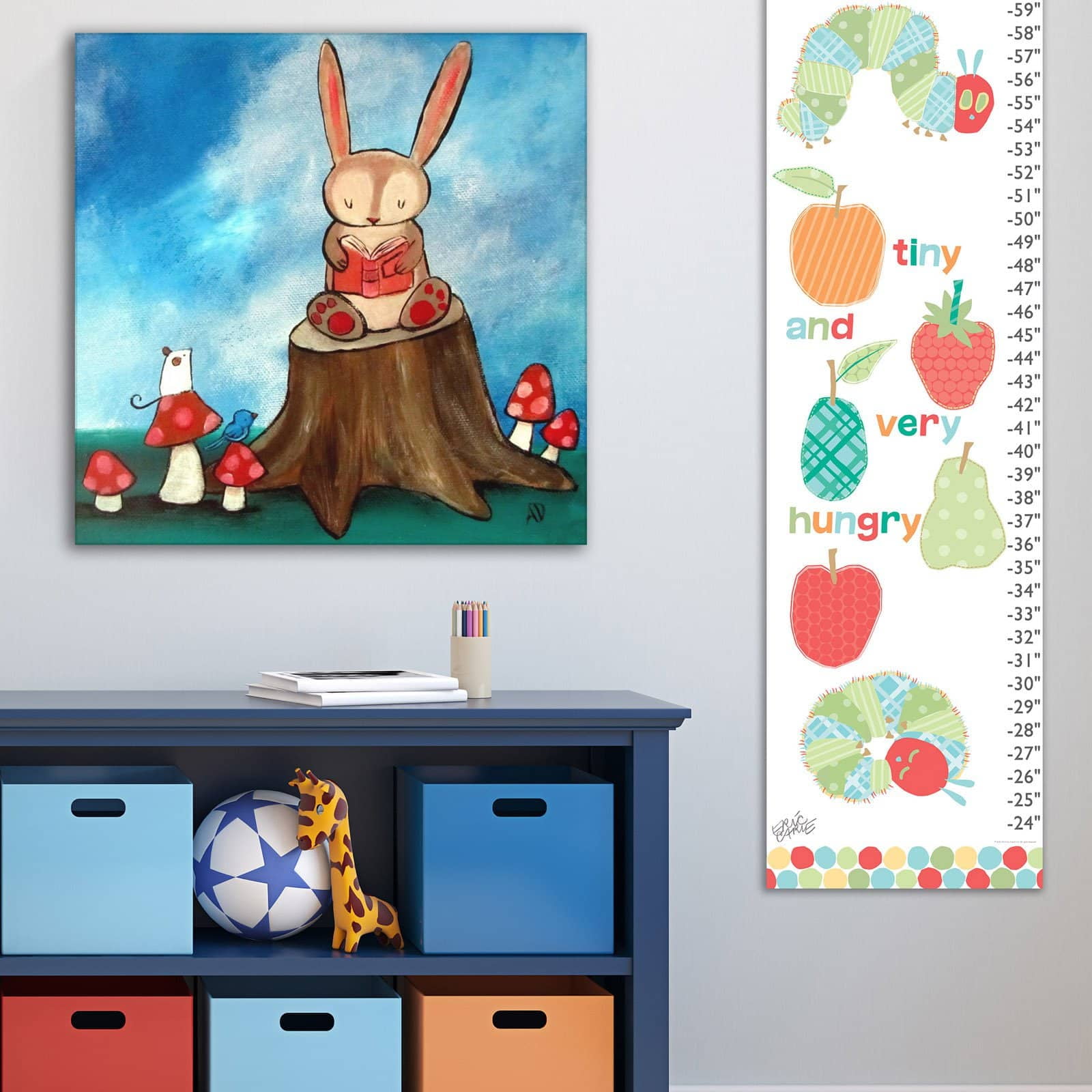 Marmont Hill "Bunny Story" by Andrea Doss Painting Print on Wrapped Canvas