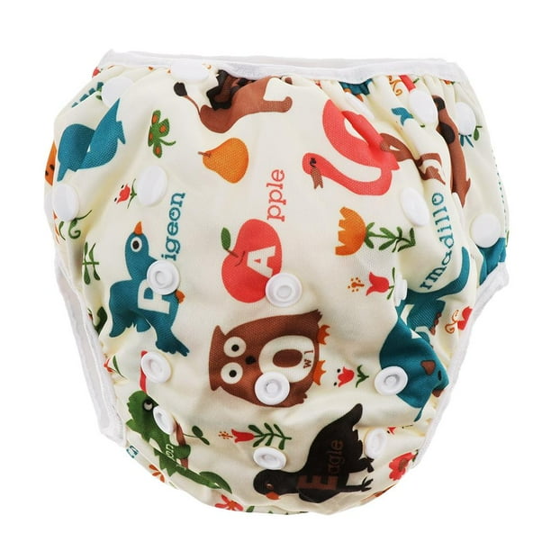 Baby Cartton Swim Diapers Reuseable Washable & Adjustable for Swimming  Lesson Animals