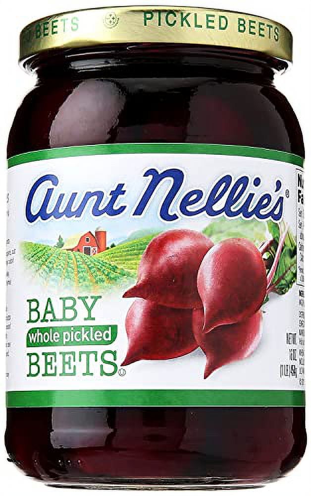Aunt Nellie's Sliced Pickled Beets, 16 oz glass jar (4 pack)