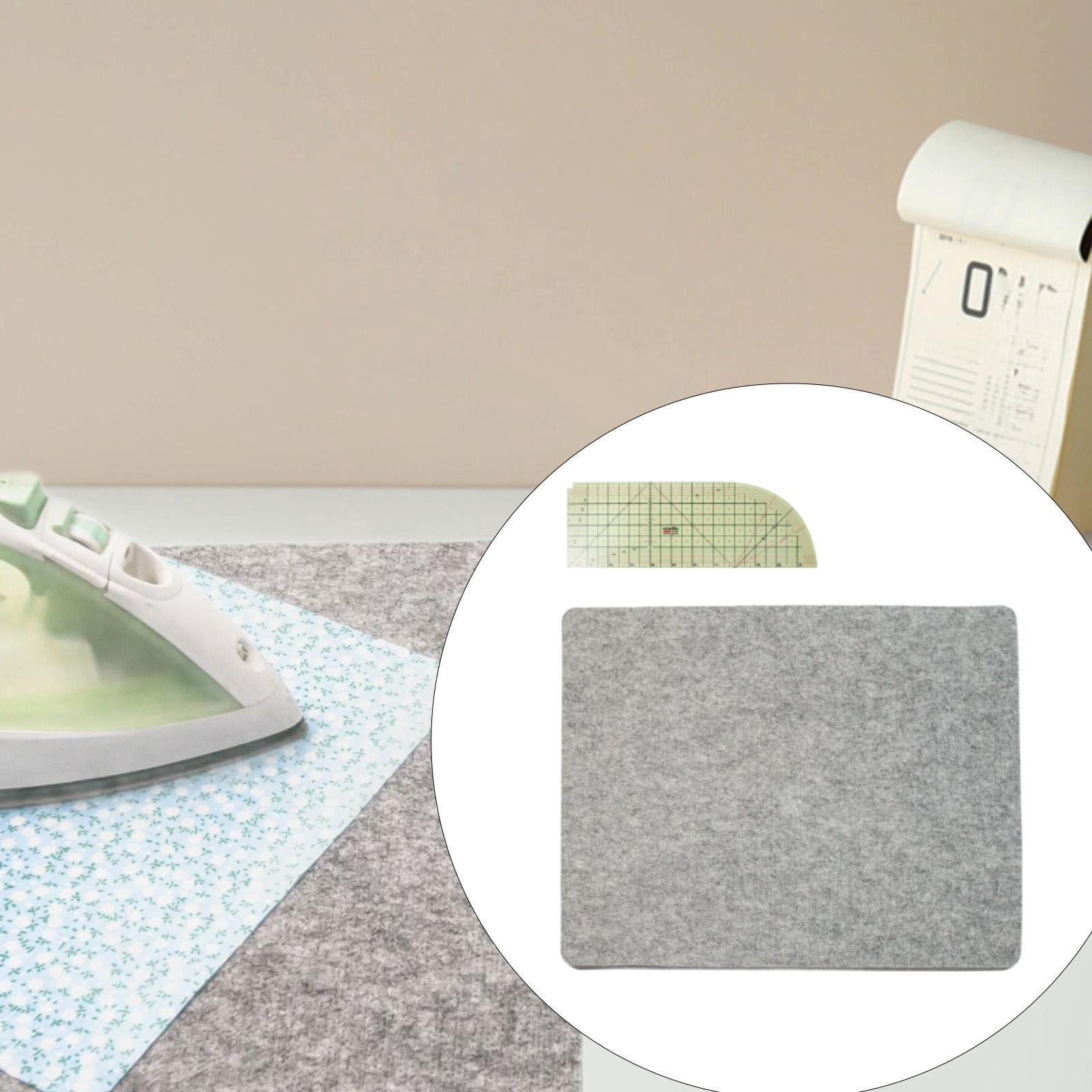 Fiocias Ironing Mat Felt Iron Board Mat Hot Ironing Ruler for Ironing Station Countertop Set C