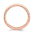 thumbnail image 2 of Bague Ondulée en Argent Sterling Stackable Expressions Rose Poli Taille 7, 2 of 3