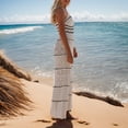 thumbnail image 6 of Womens Summer Beach Dresses Sleeveless Striped Spaghetti Strap Midi Dress Casual Vacation Outfits for Women Cruise Clothes Flowy Vestidos Casuales Para Mujer, 6 of 9