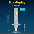 thumbnail image 6 of Quayub H1 LED Headlight Bulb , 6000K Xenon White 40W , Mini Size Wireless Headlight, Pack of 2, 6 of 9