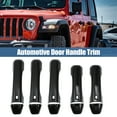 thumbnail image 2 of Conjuntos únicos de 1 cubierta de manija de puerta automotriz trim decoración exterior para Jeep Wrangler JL JLU 2018-2022, Negro, 2 of 7