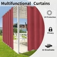 thumbnail image 4 of Rideaux Intérieurs Extérieurs pour Patio \ Panneau de Rideau à Oeillets Bloquant le Soleil pour Intimité, Rideaux Résistants aux Intempéries pour Gazebo, Véranda avant, Pergola, Kaki G x H Panneau, 4 of 8