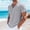 Gray, variant on Big and Tall Shirts Neon Chiffon Blouse Man Casual Solid-Color Vintage Short Sleeve V-neck Blouse Shirt Top Brown 3X