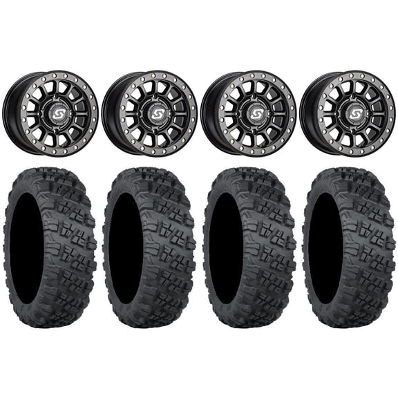 Sedona Sano Bdlk 15x7 Wheels Bk 33" Versa Cross V3 Tires Polaris RZR XP 1000 / PRO XP / Ranger XP 900/1000