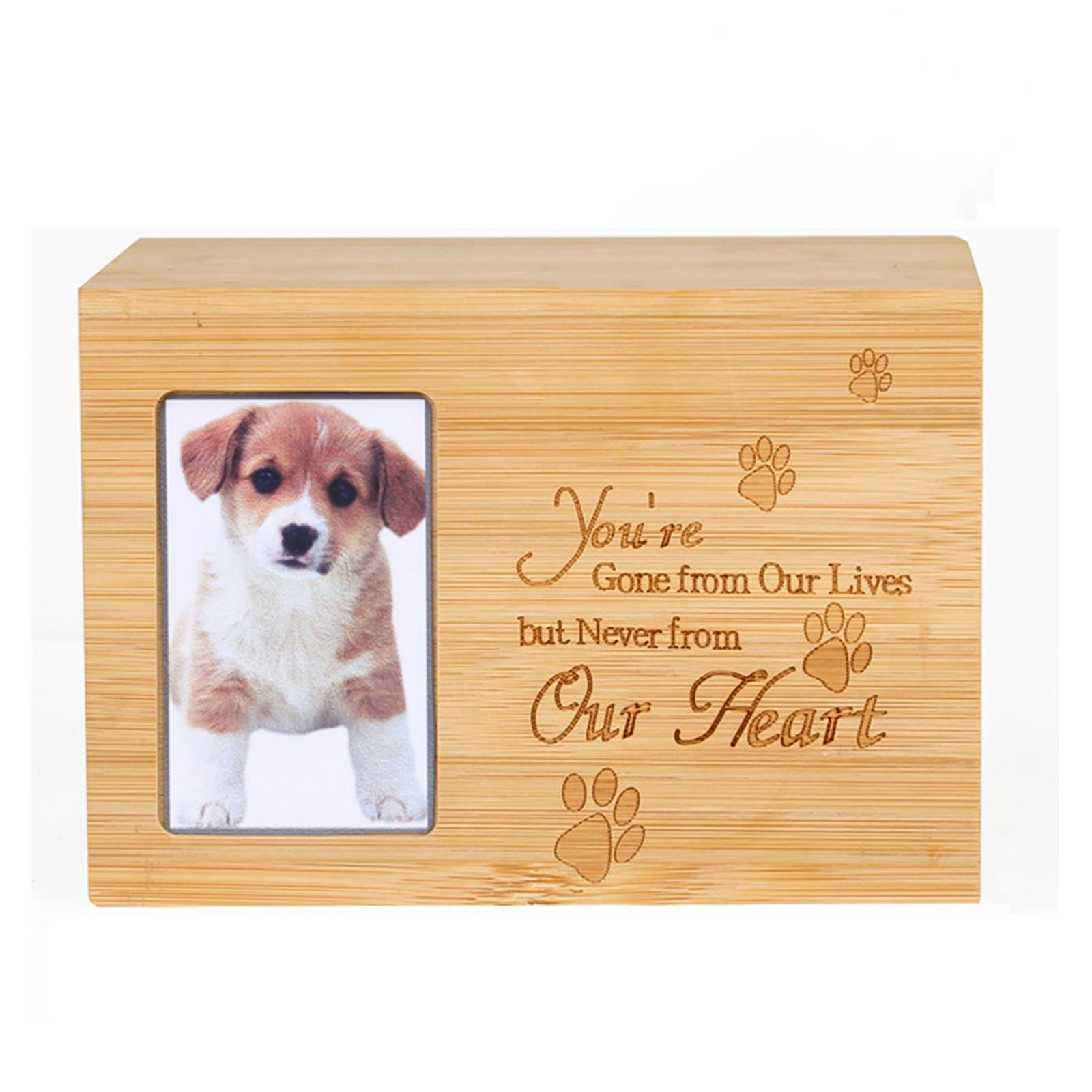 Pet Cremation Urn for dogs and cats Wood Box Memorial Keepsake Commemorate A