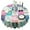 Pioneer Flower Floral, variant on Pioneer Flower Floral Print Pattern Round Tablecloth 60"x60",Wrinkle Wipeable Table Cloth for Kitchen Dining Room Picnic Patio Party